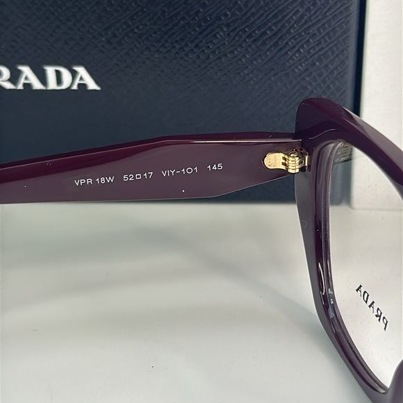 💯- New Authentic Prada PR 18WV VIY1O1 52 - Garnet Eyeglasses - Picture 17 of 17